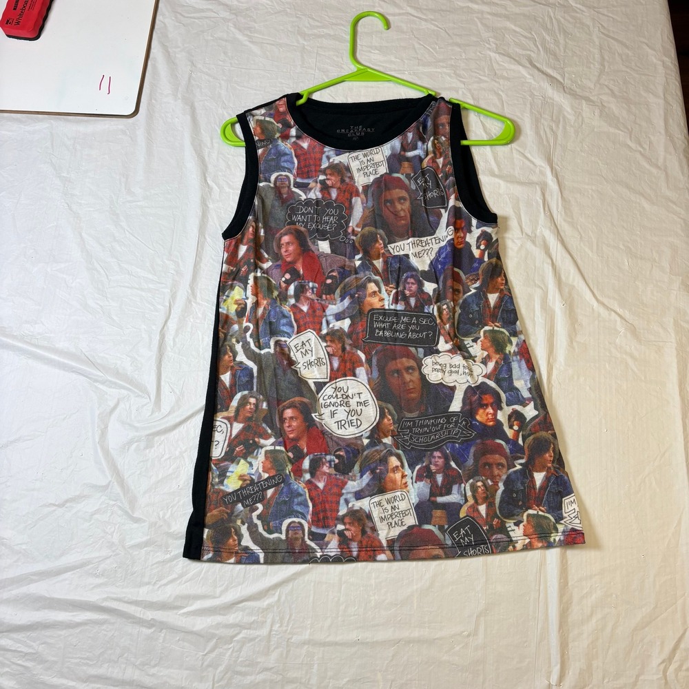 The Breakfast Club Movie Collage Tank Top Graphic Print Sleeveless Womens Size S